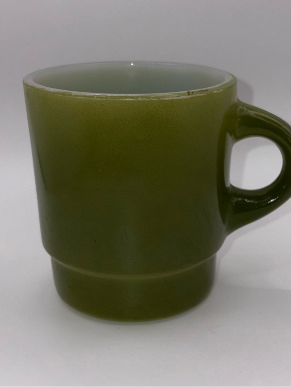 Anchor Hocking Olive Green Ceramic Coffee Mug